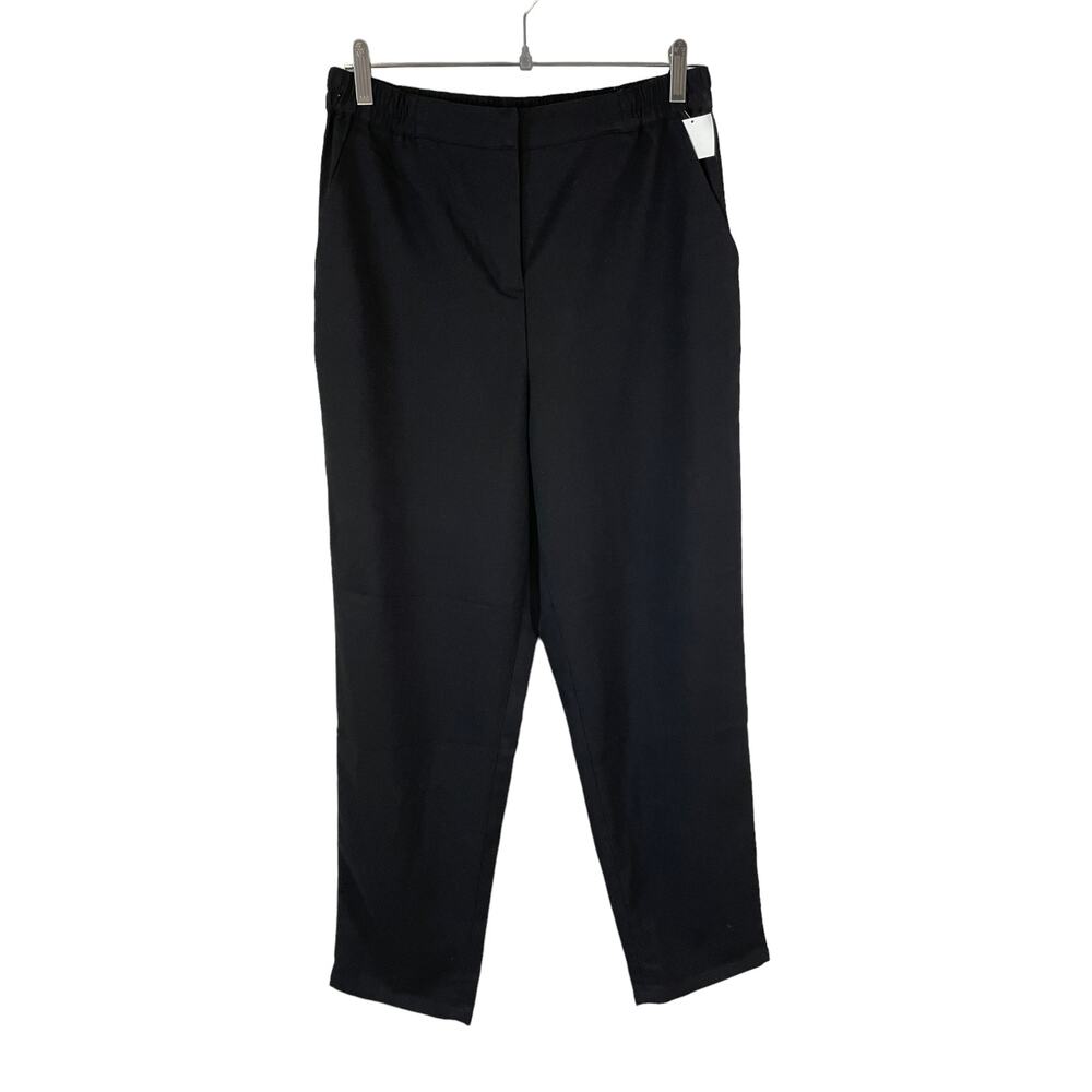 Treasure & Bond Nordstrom New Womens High Rise Trouser Pant Black Medium Classic
